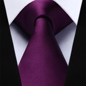 img 2 attached to Men's Accessories: HISDERN Classic Necktie with Pocket Square