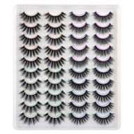 💁 wholesale bulk of 20 pairs calphdiar false eyelashes in 4 styles for natural and dramatic look logo