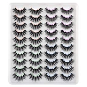 img 4 attached to 💁 Wholesale Bulk of 20 Pairs Calphdiar False Eyelashes in 4 Styles for Natural and Dramatic Look