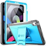 🔵 ztotopcase- blue ipad air 4th generation case with pencil holder & built-in screen protector- shockproof & protective cover logo