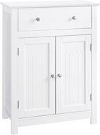 🚪 vasagle white free standing bathroom drawer with adjustable shelf and entryway storage cabinet - 23.6 x 11.8 x 31.5 inches логотип