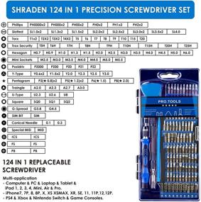 img 3 attached to 🔧 SHARDEN Precision Screwdriver Set, 124-in-1 with 110 Bits Magnetic - Professional Electronics Repair Tool Kit for Tablet, Laptop, PS4, iPhone & More (Blue)