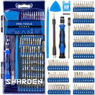 🔧 sharden precision screwdriver set, 124-in-1 with 110 bits magnetic - professional electronics repair tool kit for tablet, laptop, ps4, iphone & more (blue) logo