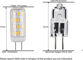 img 2 attached to 💡 CBConcept UL-Listed 2-Pack GY6.35 LED Light Bulbs, 3W 6000K, 360° Beam Angle - Halogen/Xenon/Incandescent Replacement