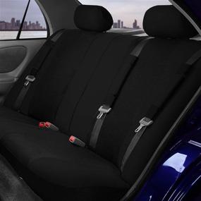 img 2 attached to 🚗 FH Group Lightweight Breathable Washable Full Set Car Seat Covers with Foam Padding, Airbag & Split Compatible - Universal Fit for Cars, Trucks, and SUVs (Black)