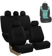 🚗 fh group lightweight breathable washable full set car seat covers with foam padding, airbag & split compatible - universal fit for cars, trucks, and suvs (black) logo