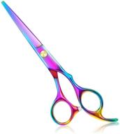 💇 6-inch professional hair cutting scissors by camxsw - japanese stainless steel shears with sharp blades for hair cutting - colorful scissors logo