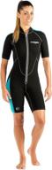 🏊 cressi men's & ladies full front zip wetsuit - lido short: designed in italy for swimming, snorkeling, scuba diving logo