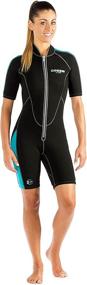 img 4 attached to 🏊 Cressi Men's & Ladies Full Front Zip Wetsuit - Lido Short: Designed in Italy for Swimming, Snorkeling, Scuba Diving