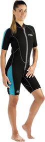 img 2 attached to 🏊 Cressi Men's & Ladies Full Front Zip Wetsuit - Lido Short: Designed in Italy for Swimming, Snorkeling, Scuba Diving