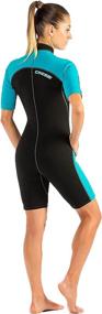 img 3 attached to 🏊 Cressi Men's & Ladies Full Front Zip Wetsuit - Lido Short: Designed in Italy for Swimming, Snorkeling, Scuba Diving