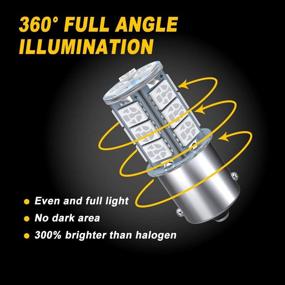 img 1 attached to 🔴 GIVEDOUA 1156 LED RV Bulb: Ultra-Bright 10x 5050 18-SMD Red Light Bulbs for 12V RV, Car, Camper, Trailer, and Interior Lighting Backup