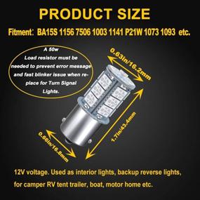 img 3 attached to 🔴 GIVEDOUA 1156 LED RV Bulb: Ultra-Bright 10x 5050 18-SMD Red Light Bulbs for 12V RV, Car, Camper, Trailer, and Interior Lighting Backup