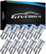 🔴 givedoua 1156 led rv bulb: ultra-bright 10x 5050 18-smd red light bulbs for 12v rv, car, camper, trailer, and interior lighting backup logo