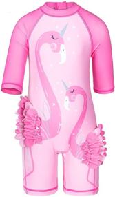 img 2 attached to Unicorn Protection Swimsuit Bathing Toddler