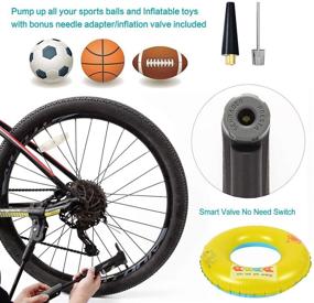 img 1 attached to Bike Repair Kit: YOUYOUTE with Pressure Gauge Pump, Mini Bicycle Pump 120 PSI & Smart Valve - Schrader Presta Compatible. Includes Bag & Flat Tire Repair Tools