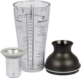 img 3 attached to Cocktail Shaker Set with 16oz Bottle, Jigger, Strainer, and 6 Printed Drink Recipes (Long Island Ice Tea, Mojito, Kamikaze, Manhattan, Sex on the Beach, Cosmopolitan)