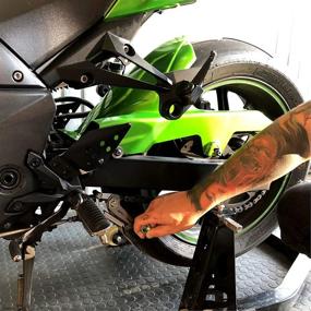 img 2 attached to 🏍️ BPA-RACING Motorcycle Chain Slack Adjuster Tool: Easy, Quick & Precise Chain Tensioning - Slack Setter Tool in Green