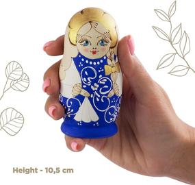 img 1 attached to Azhna Souvenir Matryoshka Collection Woodburned Novelty & Gag Toys and Nesting Dolls