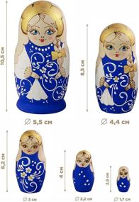 img 3 attached to Azhna Souvenir Matryoshka Collection Woodburned Novelty & Gag Toys and Nesting Dolls