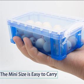 img 1 attached to 📦 testyu Small Plastic Box 6 Pack - Stackable Mini Storage Containers with Lid for Jewelry, Crafts, Beads - Clear Organizer