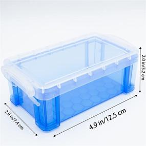 img 2 attached to 📦 testyu Small Plastic Box 6 Pack - Stackable Mini Storage Containers with Lid for Jewelry, Crafts, Beads - Clear Organizer