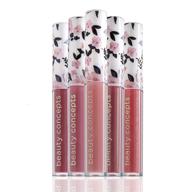 💄 5 piece pink lip gloss set in sage floral gift box - beauty concepts lip gloss collection logo