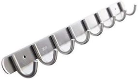img 3 attached to 🧥 Premium Modern Wall Mounted Coat Hook Rack: Ultra Durable with 8 Round Hooks - Brushed Stainless Steel Finish - Easy Installation - Rust & Water Proof