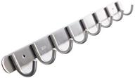 🧥 premium modern wall mounted coat hook rack: ultra durable with 8 round hooks - brushed stainless steel finish - easy installation - rust & water proof logo