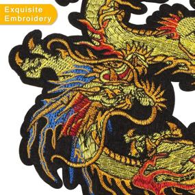 img 3 attached to 🐉 Kissbuty Gold Dragon Patch - Embroidered Applique for DIY Chinese Dragon Costume, Jeans, Jackets, Clothing, Bags