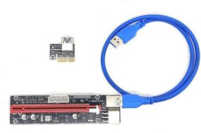 img 3 attached to 🔌 Dracaena Dual Pack PCIE Riser Adapter Card 16X to 1X (6pin/ MOLEX/SATA Powered) with 60cm USB 3.0 Cable