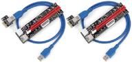 🔌 dracaena dual pack pcie riser adapter card 16x to 1x (6pin/ molex/sata powered) with 60cm usb 3.0 cable logo
