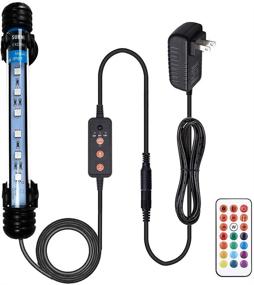 img 4 attached to 🐠 Submersible LED Aquarium Light for Fish Tank with Timer & Remote Control - Customizable 13 Colors, 5 Levels Brightness, 24/7 RGB Cycle - 6 LEDs - 7.5 inches