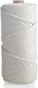 img 2 attached to 🧶 Versatile MB Cordas Macrame Rope 6mm 109 yd for Knitting, Crochet, Macramé, and Weaving – Strong 1-ply Cotton String for Handbags, Hanging Baskets, Dream Catchers – Ivory Ecru White Shade