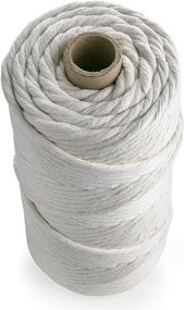 img 3 attached to 🧶 Versatile MB Cordas Macrame Rope 6mm 109 yd for Knitting, Crochet, Macramé, and Weaving – Strong 1-ply Cotton String for Handbags, Hanging Baskets, Dream Catchers – Ivory Ecru White Shade