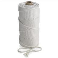 🧶 versatile mb cordas macrame rope 6mm 109 yd for knitting, crochet, macramé, and weaving – strong 1-ply cotton string for handbags, hanging baskets, dream catchers – ivory ecru white shade logo