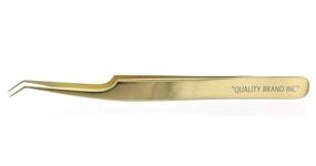 img 2 attached to 🔍 Professional Grade Gold Russian 75° Angular Tip Precision Eyelash Extension Tweezers: High-Quality Stainless Steel for Superior Results