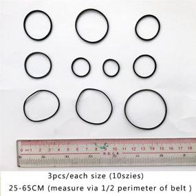 img 2 attached to 30-Pack Black Rubber Belt Kit for Cassette Tape Belt Machine Recorders - CD DVD Repair and Maintenance