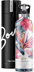 img 4 attached to 🦩 Premium Stainless Steel Water Bottle with Straw - Cute Flamingo Design, Insulated Double-Walled, Wide Mouth, BPA Free - Hot/Cold, Leak Proof Lid - 25 oz - Bonus Ice Tray and Pipe Cleaner Included!