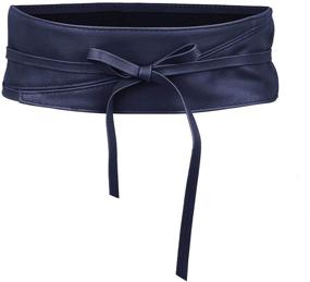 img 4 attached to 🎀 Stylish and Trendy Samtree Waist Polyester Bowknot Waistband: A Must-Have Women's Belt Accessory