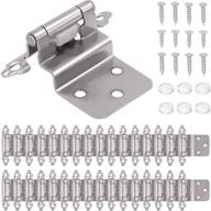 axpower 30 pack 3/8-inch inset hinges for face frame kitchen cabinet door - satin nickel self-closing cupboard hinges logo