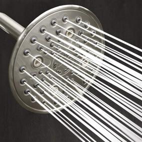 img 3 attached to 🚿 ShowerMaxx Elite Series: 6 Spray Settings, Adjustable High Pressure Rainfall Shower Head, Brushed Nickel Finish