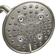 🚿 showermaxx elite series: 6 spray settings, adjustable high pressure rainfall shower head, brushed nickel finish logo