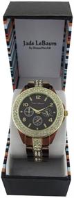 img 2 attached to 🍫 Stylish and Trendy Women's Chocolate Brown Watch with Large Face and Rhinestone Accents - Jade LeBaum JB202747G