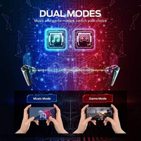 img 1 attached to 🎧 Monster Mission V1 Wireless Earbuds with Built-in Mic, Bluetooth 5.0 & Noise Cancelling: Gaming Earbuds with Cool Light Effects, Music & Game Modes, 48ms Ultra Low-Latency Earphones