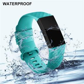 img 2 attached to Findway Waterproof Bands Compatible With Fitbit Charge 4 / Charge 3 / Charge 3 SE/Charge 4 SE Wearable Technology