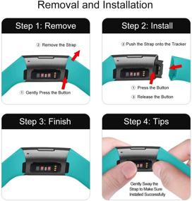 img 1 attached to Findway Waterproof Bands Compatible With Fitbit Charge 4 / Charge 3 / Charge 3 SE/Charge 4 SE Wearable Technology