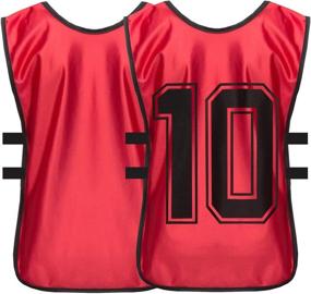 img 3 attached to High-Performance Training Vests - Soccer, Basketball, Football Bibs/Pinnies - Practice Jersey Pennies for Kids, Youth, and Adults with Convenient Carry Bag by 4Gambeta