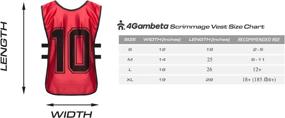 img 2 attached to High-Performance Training Vests - Soccer, Basketball, Football Bibs/Pinnies - Practice Jersey Pennies for Kids, Youth, and Adults with Convenient Carry Bag by 4Gambeta