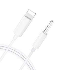 img 4 attached to 🔌 Apple MFi Certified Aux Cord for iPhone 12/11/XS/XR, Lightning to 3.5mm Audio Stereo Cable in White - Compatible with Car Stereo, Home, Headphones, and Speakers